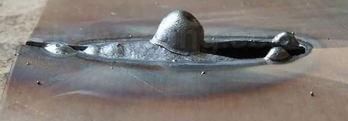 Заварка кратера на шве